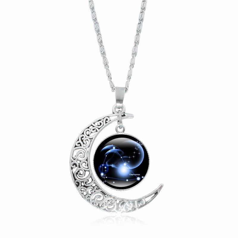 Zodiac Moon Pendant Choker