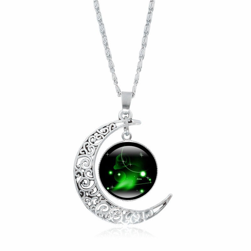 Zodiac Moon Pendant Choker