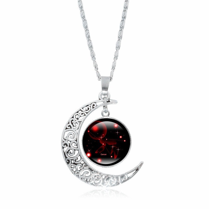Zodiac Moon Pendant Choker