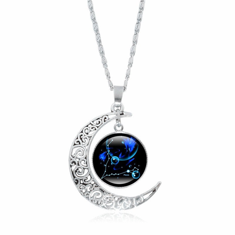 Zodiac Moon Pendant Choker