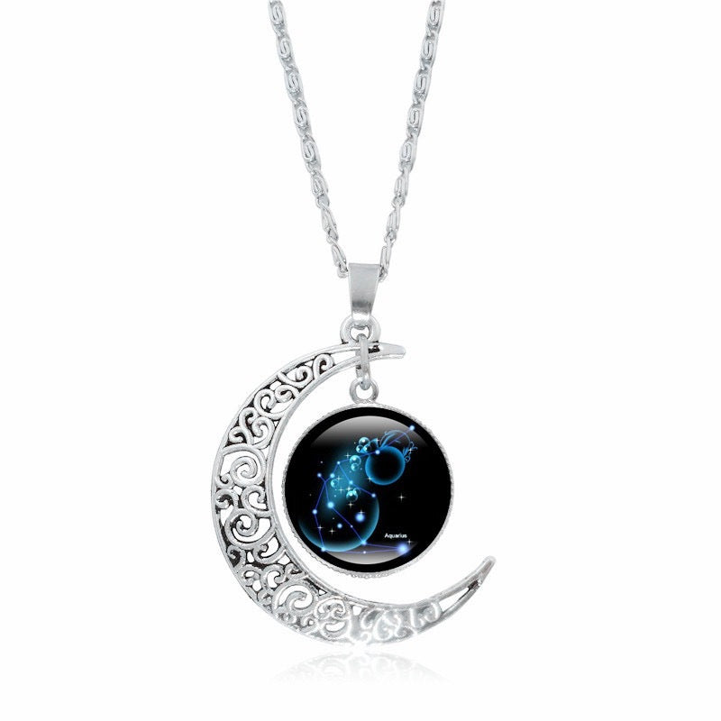 Zodiac Moon Pendant Choker